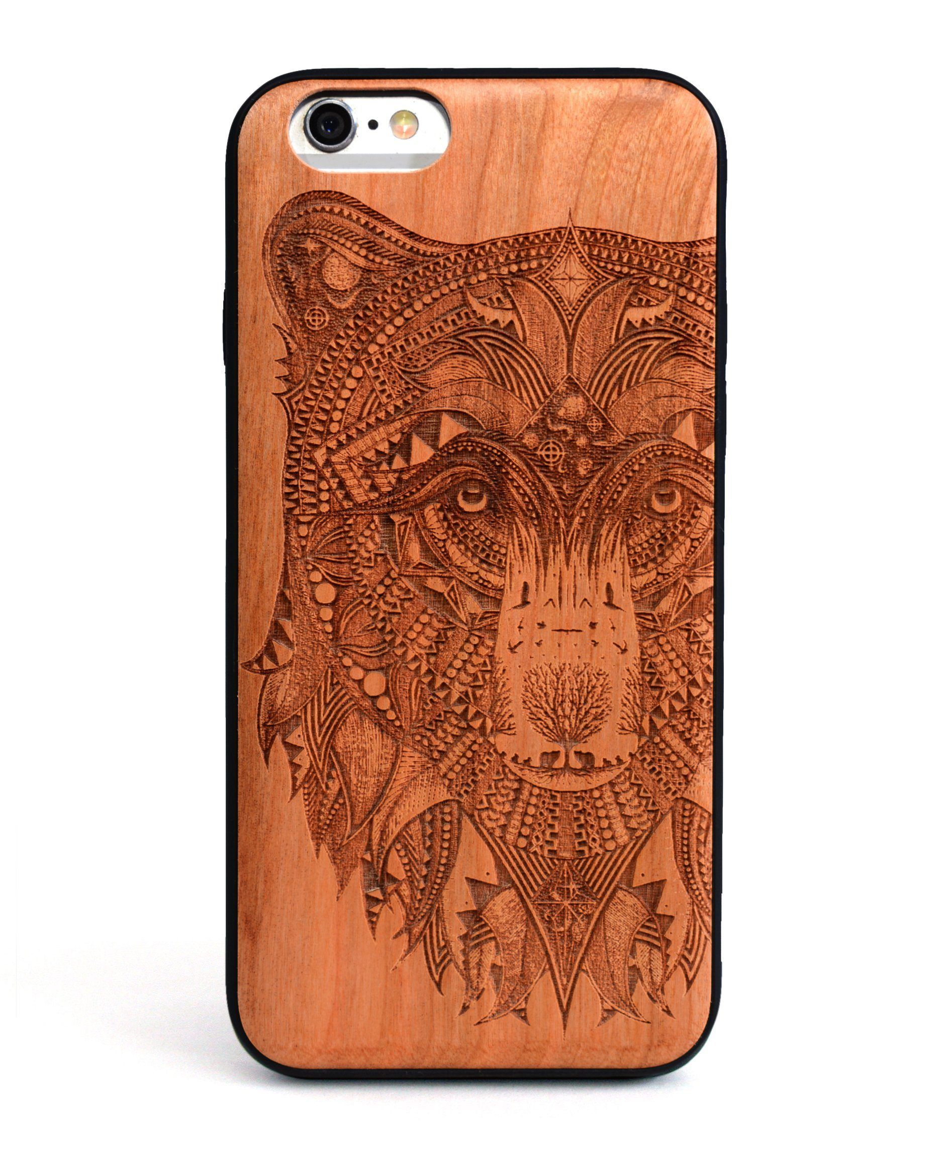 Wooden Phone Case Black Bear