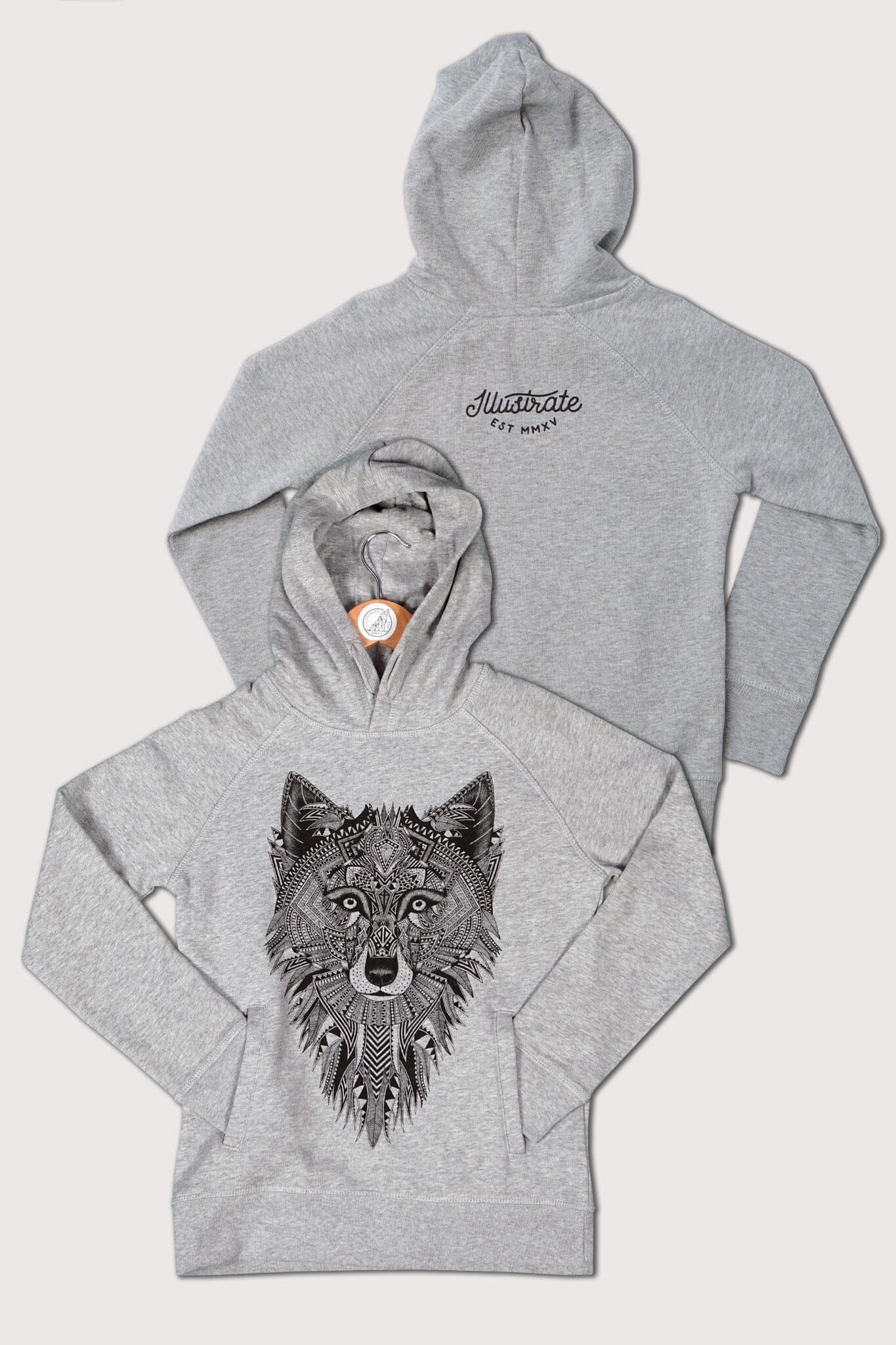 Grey Wolf Kids Hoodie