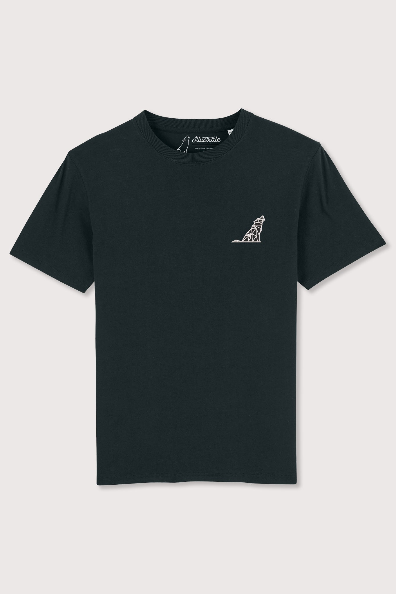 Men's Relaxed T-shirt | Embroidered Wolf