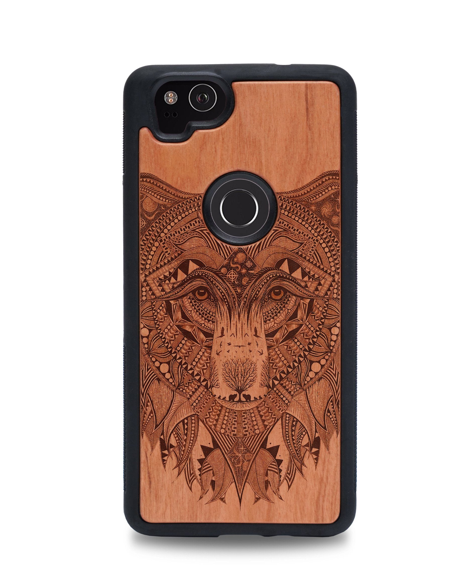 Wooden Phone Case Black Bear