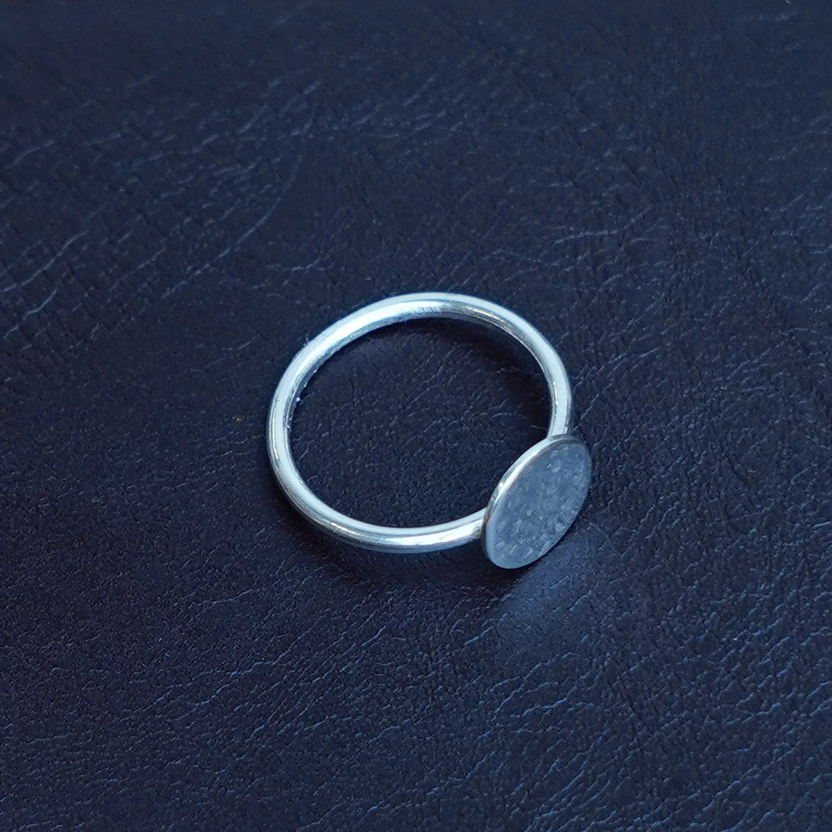 Silver hot sale moon ring