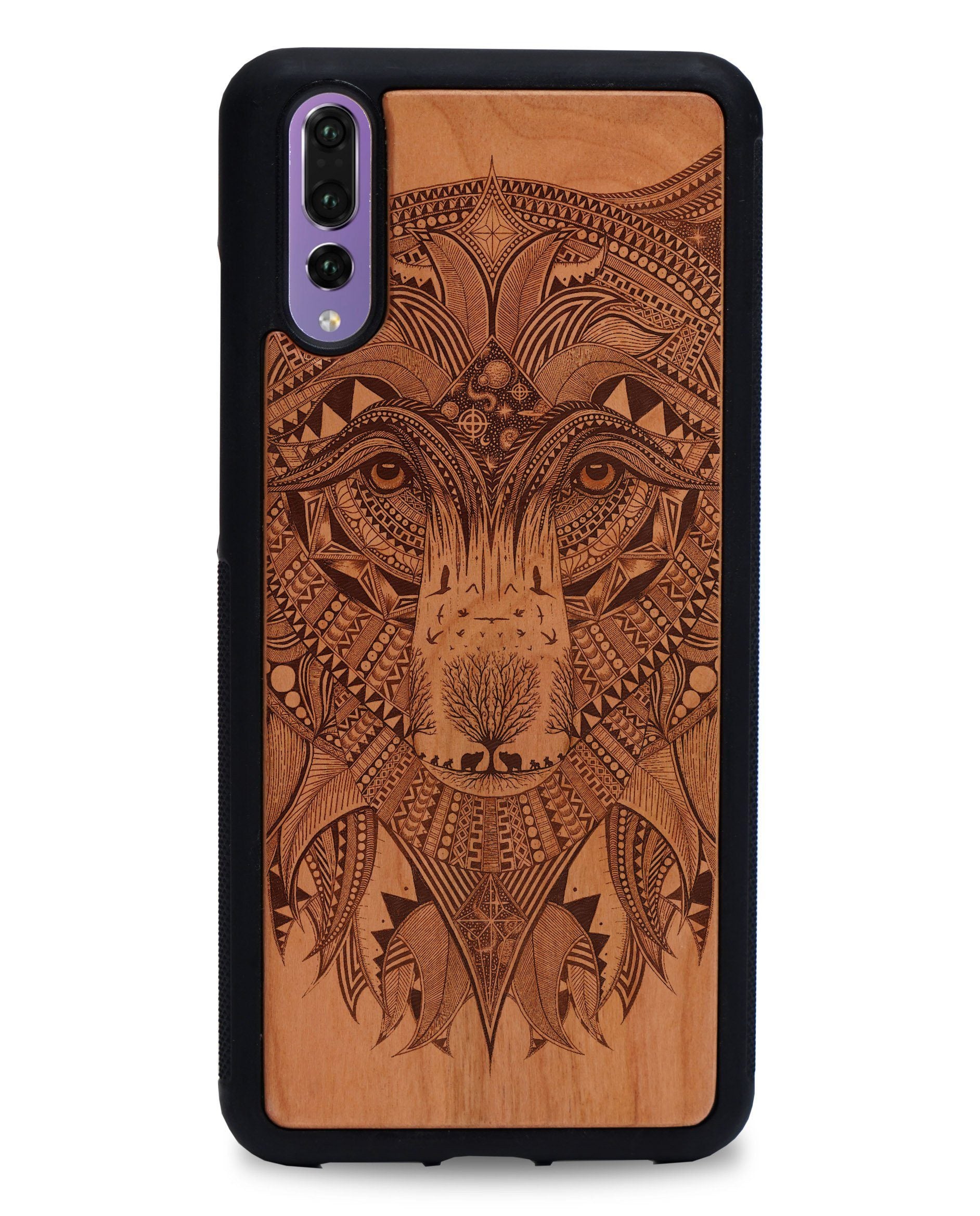 Wooden Phone Case Black Bear